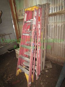 lot 146 image: Werner and Columbia 6 ft folding ladders