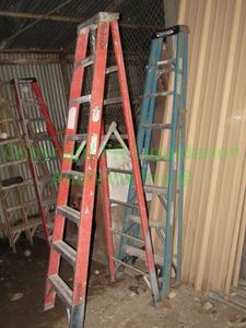 lot 150 image: Werner 8ft folding ladders