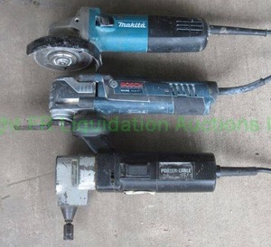 lot 303 image: Makita, Bosch, Porter Cable side grinders