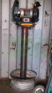 lot 327 image: Ryobi 8 bench grinder on stand