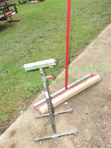 lot 200 image: Industrial roller stand and wrap roller