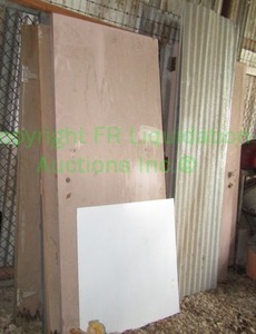 lot 215 image: Assorted interior doors plus metal panels as shown