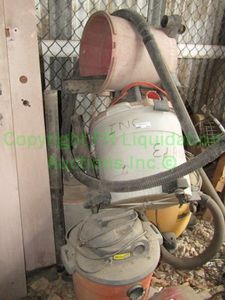 lot 216 image: Ridgid and other brand shop vac as shown