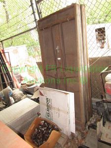 lot 226 image: Folding tables (4 count), cabinet hinges and utlity access door