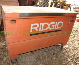 lot 221 image: Ridgid model 2048-OS universal utility storage chest plus contents, 32 x 48 x 24