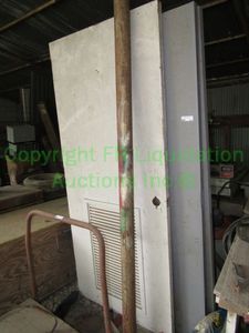 lot 232 image: Commercial metal doors as shown