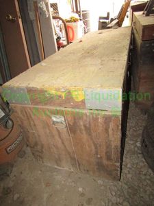 lot 238 image: Custom built utlity box plus contents, 72 x 29 x 24