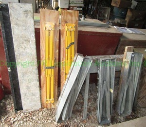 lot 245 image: Folding steel and galvanized metal saw horses, 6 total