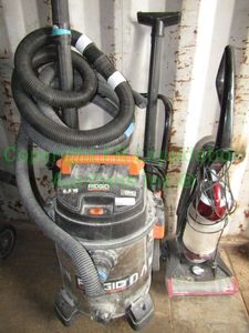 lot 335 image: Ridgid SNR wet  dry shop vac and cleanview household vacuum