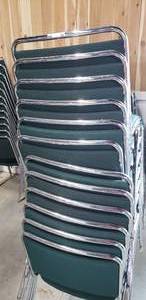 lot 52 image: Green Upholstered Chairs (12 Total)