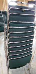 lot 51 image: Green Upholstered Chairs (12 Total)