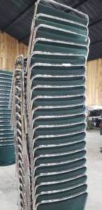 lot 54 image: Green Upholstered Chairs (12 Total)