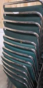 lot 81 image: Green Chairs, stackable, 20 total