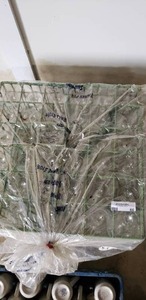 lot 66 image: Clear Stemmed Glasses 5 approx. with dishwasher caddy, 36 total