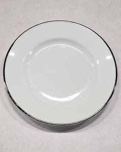 lot 99 image: White Silver Rimmed Plate  7 approx., 52 total