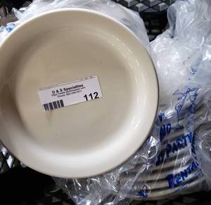 lot 112 image: World Ultima Almond color plate 7.5 approx., 34 total