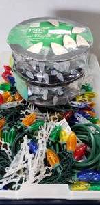 lot 119 image: Christmas lights (colored) Plus 2-150 ct. Warm white LED lights in original packaging