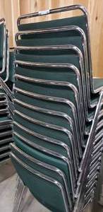 lot 55 image: Green Upholstered Chairs (12 Total)