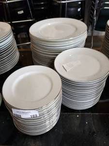 lot 169 image: 20 - Strawberry Street 10.5 White Dinner Plates, 20 - 7.5 Salad Plates, 20 - 6.5 Dessert Plates