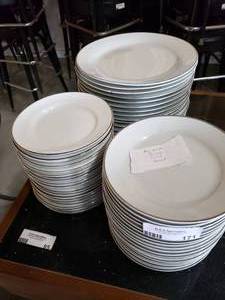 lot 171 image: 20 - Strawberry Street 10.5 White Dinner Plates, 20 - 7.5 Salad Plates, 20 - 6.5 Dessert Plates