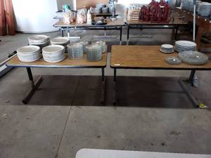 lot 178 image: Heavy Duty Tables, Adjustable Height, (W48 x D30 approx.) (2 Total)