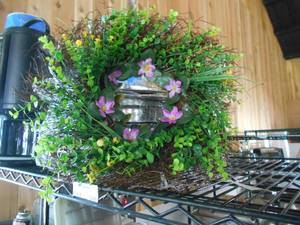 lot 245 image: Large Lot  of Lighted Spring Wreaths