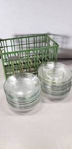 lot 87 image: Clear plates in dishwasher caddy 8 approx.  X 30