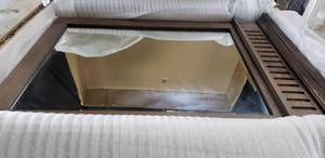 lot 94 image: Luxe Wood-framed Mirror W27 x H 35 approx. Unused still in original unopened box.