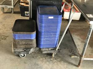 lot 279 image: Dish Tray and Food Tray Cart (W32 x D21 approx.) (CART ONLY)