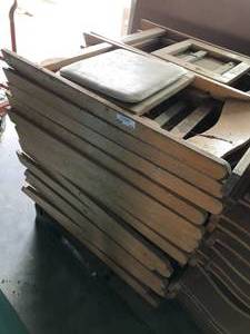 lot 316 image: Folding Wood Chairs, 18 Seat Height, 31 Back, 16 total