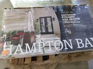lot 389 image: Hampton Bay Outdoor Pyramid Gas Heater, Still in Box