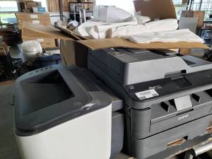 lot 399 image: Brother MFC Laser Printer, Canon Image Class LBP6230dw , Papertowel Rolls and Thick Paper Wipes