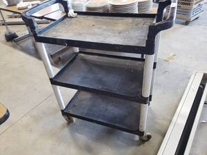 lot 501 image: Cambro 3 Tier Dish Cart, Shelves 16 x 25 x 38T