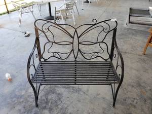 lot 507 image: Butterfly Metal Outdoor Loveseat