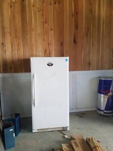 lot 192 image: Frigidaire Upright Freezer Model LFU#17F2NWO (was working when removed)