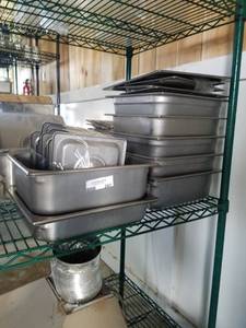 lot 207 image: Metal Storage Containers with Lids, 4 Butane Canisters for Burners, 1 Scale
