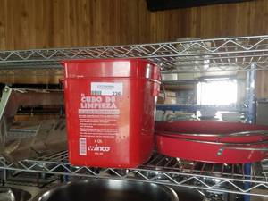 lot 236 image: 2 Service Trays, 2 Cleaner Pails, 1 Safe Slide for Commercial Cellophane