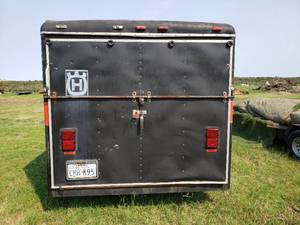 lot 533 image: Wells Cargo Steel Structured Box Trailer, 18ft x 7ft,  Box size is 14.6ft x 6.8ft aprox. Bill of Sale