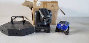 lot 341 image: 2 Laser Light Systems, 1 Motorized LED Spot