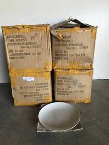 lot 325 image: Bryan China company dinnerware 925WC-G, 4 Cases, 24 pcs per case