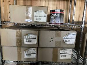 lot 353 image: Prism Infared Heatlamps, 250W - Br40-E26 Clear, 4 unopened cases  1 opened case