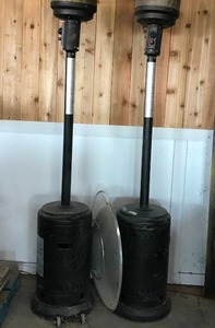 lot 372 image: Fire Sense Propane Gas Outdoor Heaters Model 60788, Black, 2 total