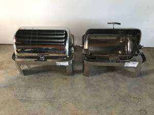lot 226 image: Rectangle Buffet Roll Top Chafer (2 Total)