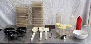 lot 401 image: Lot of Plastic Storage Containers and Misc. Items