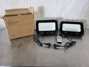 lot 345 image: ONFORU LED Flood Lights with Remote Control, 12 Total