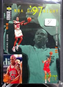 lot 9 image: 1997-98 UD Collectors Choice - Chicago Bulls Game Night - Michael Jordan #159