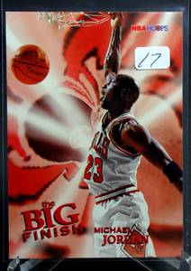 lot 17 image: Michael Jordan 1996-97 Hoops BIG FINISH #176 MINT