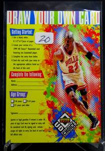 lot 20 image: MICHAEL JORDAN BULLS 1997-98 UPPER DECK UD CHOICE DRAW YOUR OWN CARD INSERT