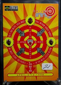lot 21 image: 1997 Upper Deck Collectors Choice MJ Bullseye Contest Michael Jordan #B28 - NrMt