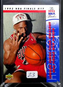 lot 23 image: MICHAEL JORDAN NBA BASKETBALL CARD 1993-1994 Upper Deck #204 1993 NBA Finals MVP